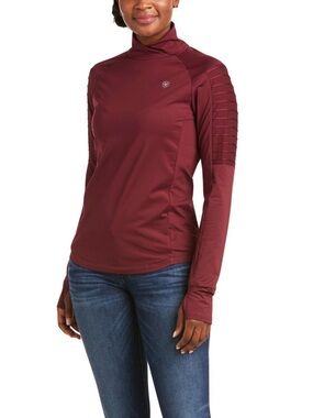 Ariat Facet Base Layer Long Sleeve Top LG  Wine Red